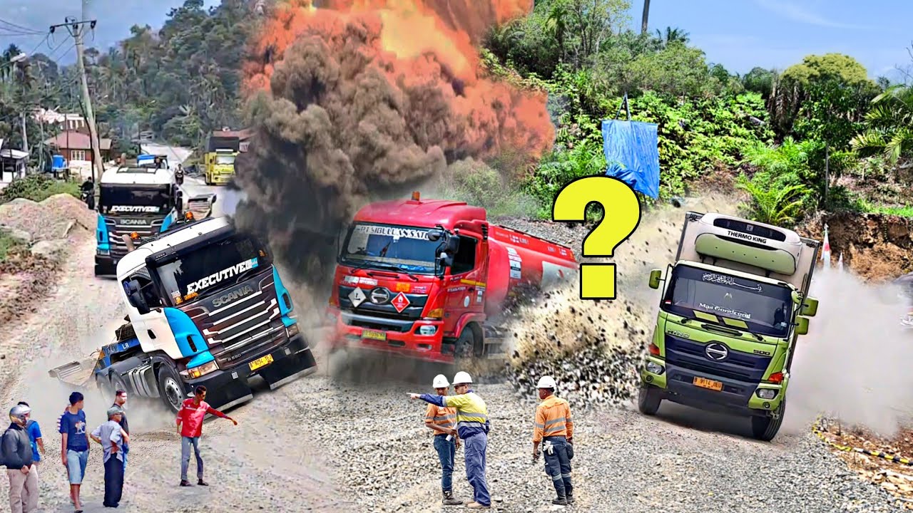 NEXT BATU JOMBA...???INILAH 2 TANJAKAN BEDA GENERASI,TRUK TRAILER ADU POWER ,TRUK TANGKI KESULITAN