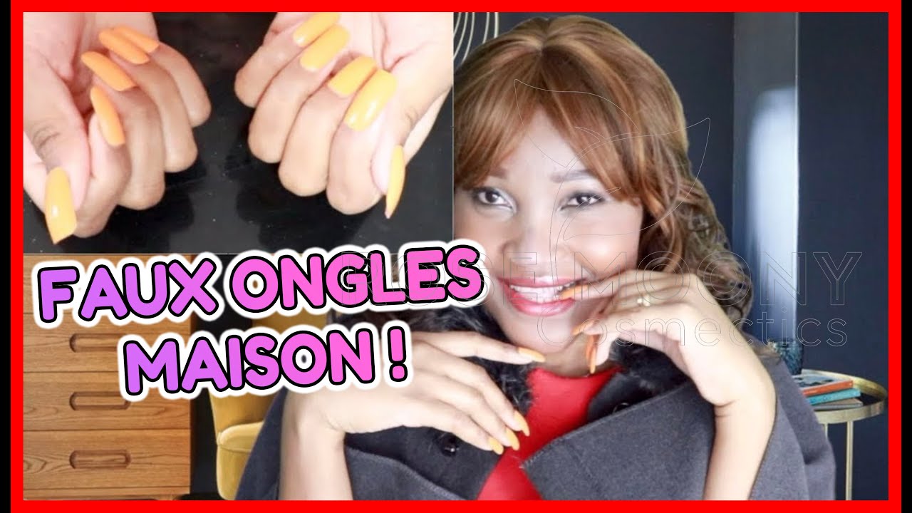 DIY - Faux ongles à la maison facile -AVEC OU SANS COLLE! - YouTube