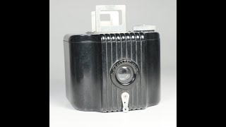 Kodak Baby Brownie Film Camera, Teague Design, being checked over