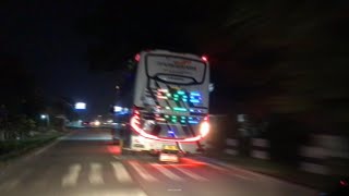STORY WA BUS NAFIT TRANS KONVOI MALAM 😱 SHARE MENTAHAN - FOOTAGE