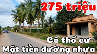 Bán 5 lô đất đường nhựa giá rẻ 275 triệu ở Hảo Đước Tây Ninh có thổ cư bao sổ hồng riêng
