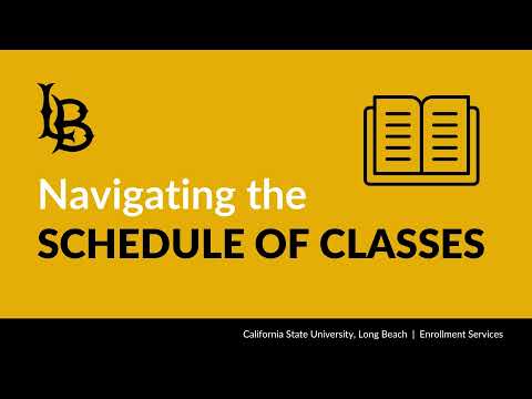 Navigating the Schedule of Classes