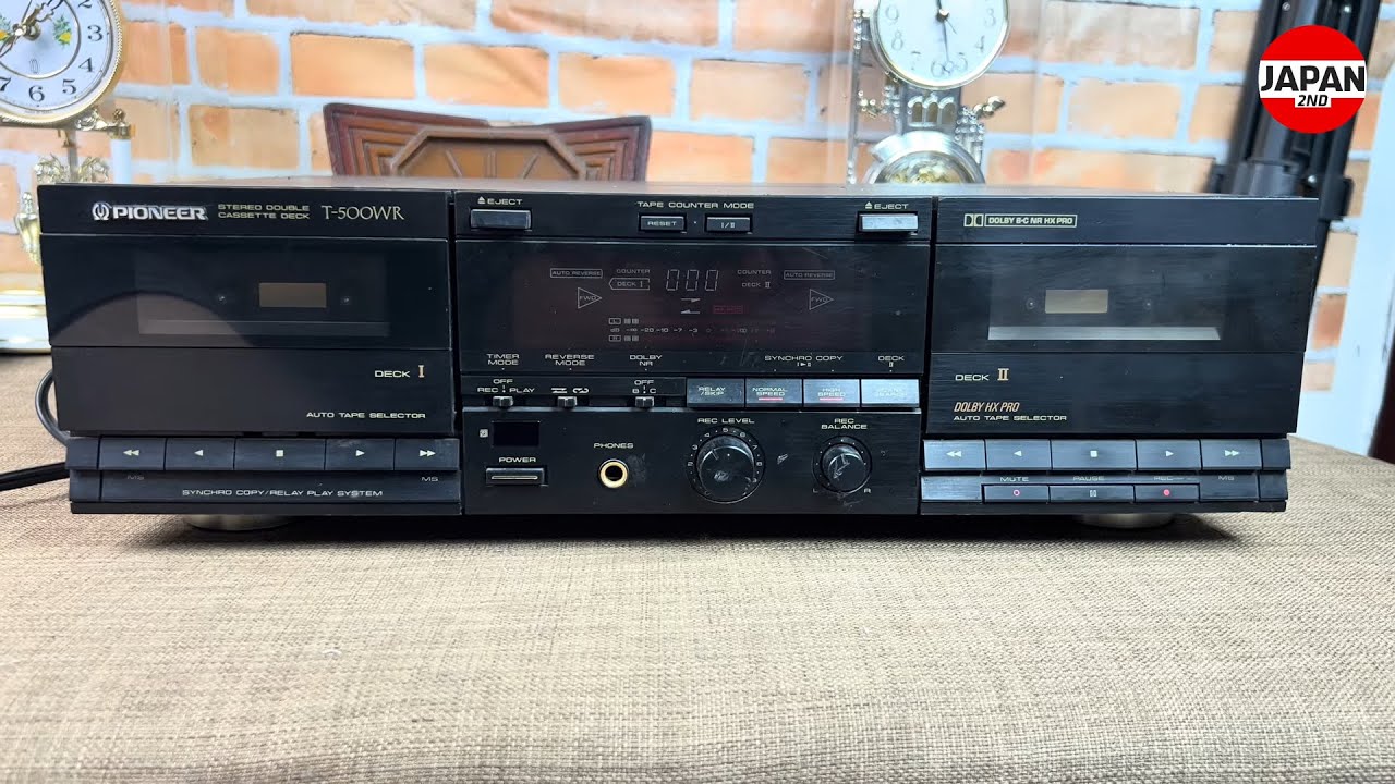 Đầu câm Pioneer T-500WR Stereo Double Cassette Tape 2 Deck Good