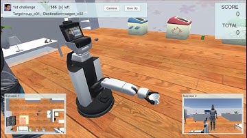 Interactive Cleanup task in WRS Partner Robot Challenge (Virtual Space)