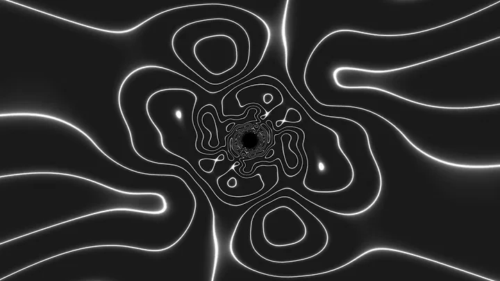 Abstract Black and White Neon wave pattern| Tunnel Backgrounds | 2 hours 4k Background