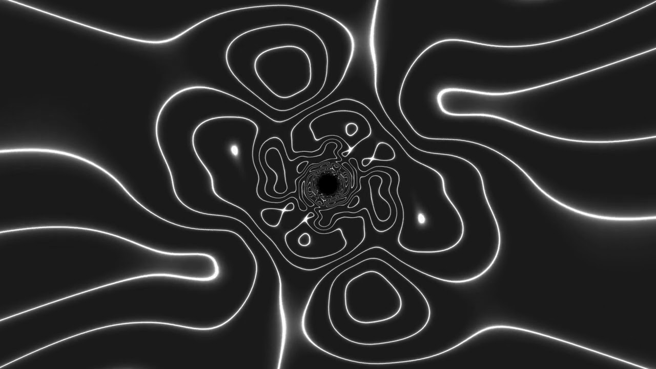 Abstract Black and White Neon wave pattern| Tunnel Backgrounds | 2 hours 4k Background