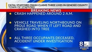 Fatal Stafford crash claims three lives in Genesee County