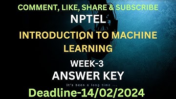 Introduction to Machine Learning Week 3 Assignment Solution #nptel #nptel2024 #nptelai