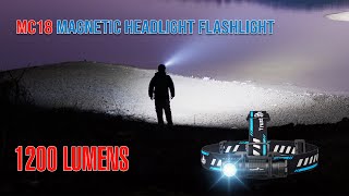 TrustFire MC18 1200 Lumens LED Headlight, Magnetic Rechargeable Flashlight, for Outdoor Indoor EDC