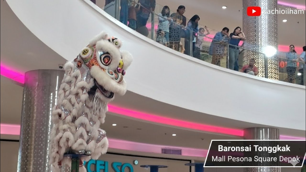 Barongsai Tonggak di mall Pesona Square Depok #barongsai #imlek #barongsaitonggak 