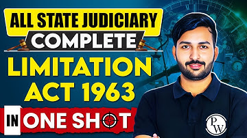 Limitation Act 1963 One Shot | All State Judiciary | Minor Law | Judiciary By PW