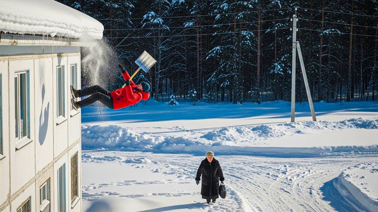 Idiot Snow Removal: Extreme Massive Roof Avalanche | Extreme Dangerous Plow Truck Fails #4