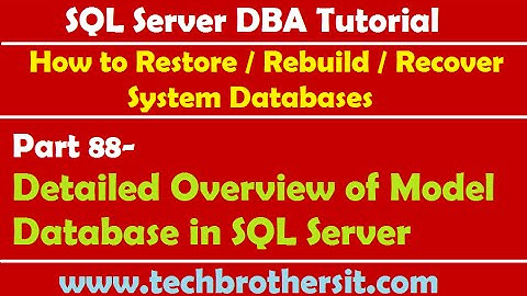 SQL Server DBA Tutorial 88-Detailed Overview of Model Database in SQL Server