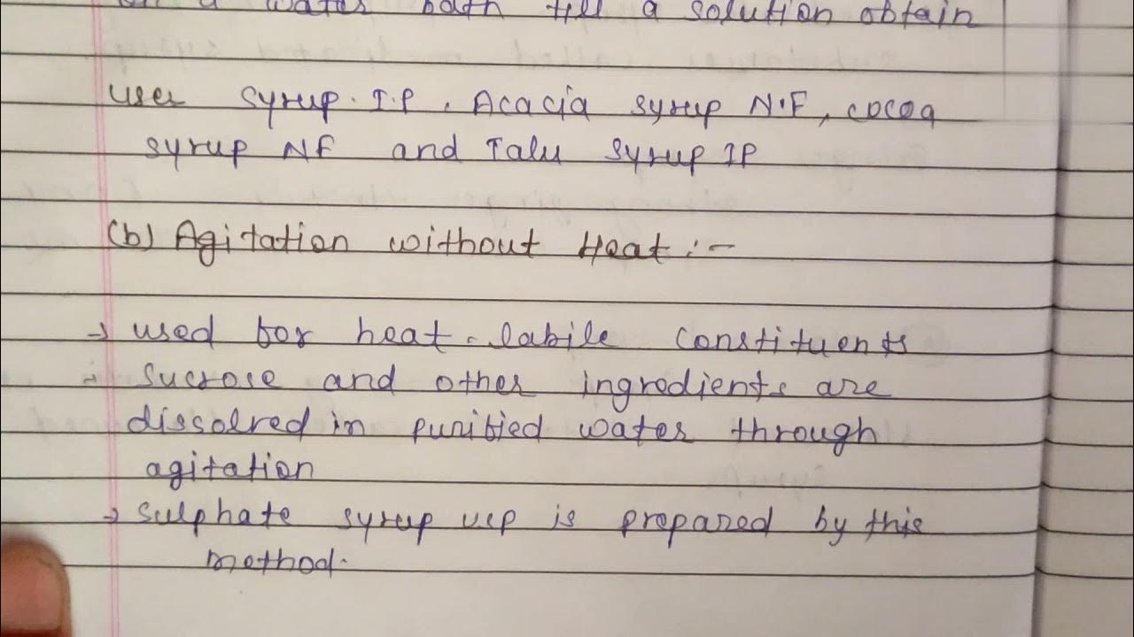 SyrupsDefinitionAdvantageTypes and preparation and Formulation