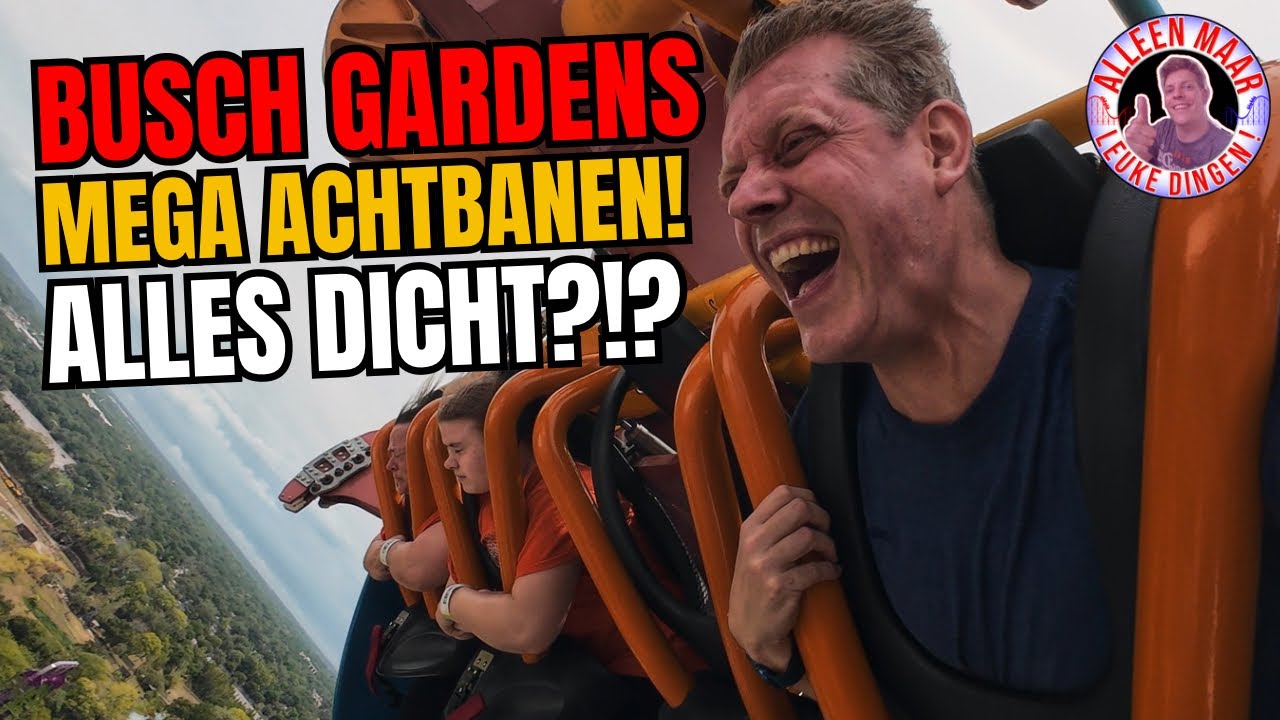 ORKAAN waarschuwing - ALLE ATTRACTIES DICHT! - BUSCH GARDENS TAMPA BAY REVIEW