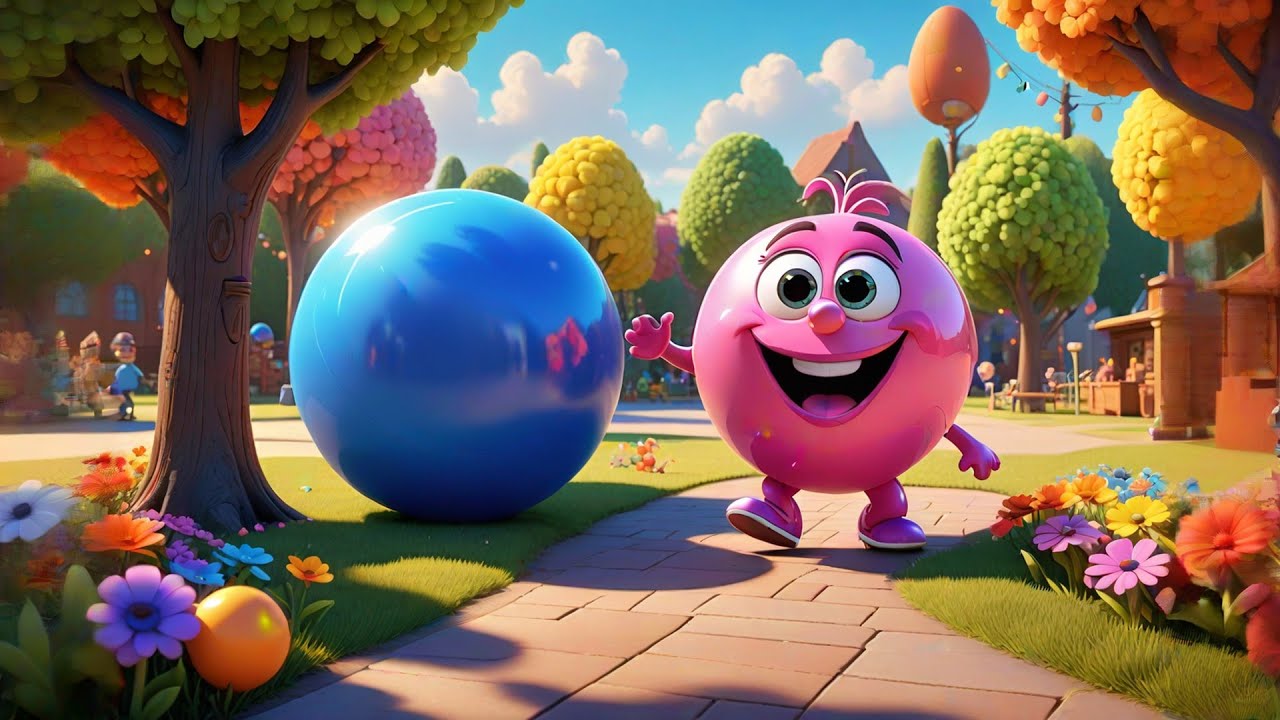 Three Bouncing Balls Learn Big and Small | Size Concept Song for Kids | Preschool Learning Rhymes