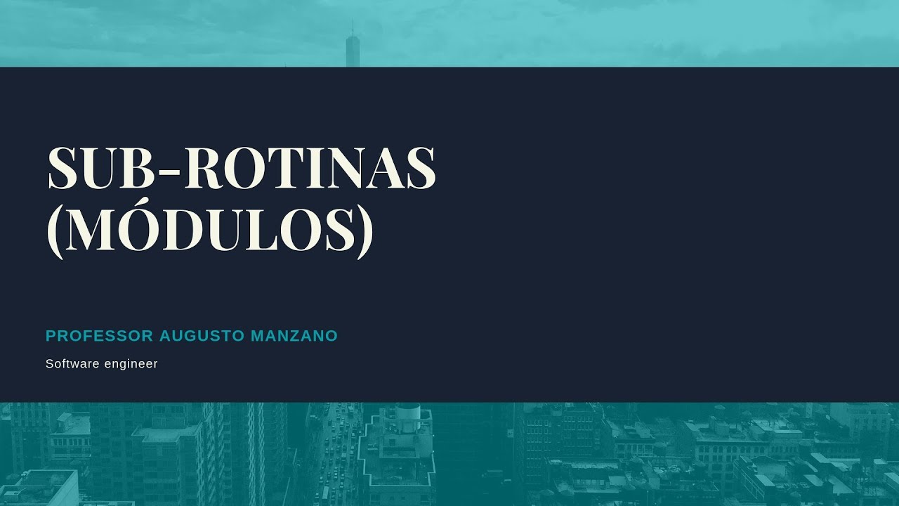 Sub Rotina 19 - Programação com sub-rotinas - YouTube