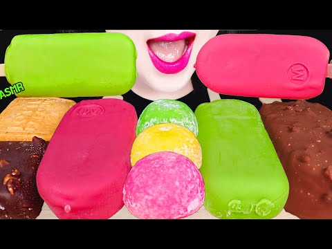 ASMR MAGNUM ICE <strong>CREAM</strong>, CHOCOLATE ICE <strong>CREAM</strong>, ICE <strong>CREAM</strong> <strong>RICE</strong> CAKE 매그넘, 초콜릿, 찰떡 아이스크림 먹방 MUKBANG