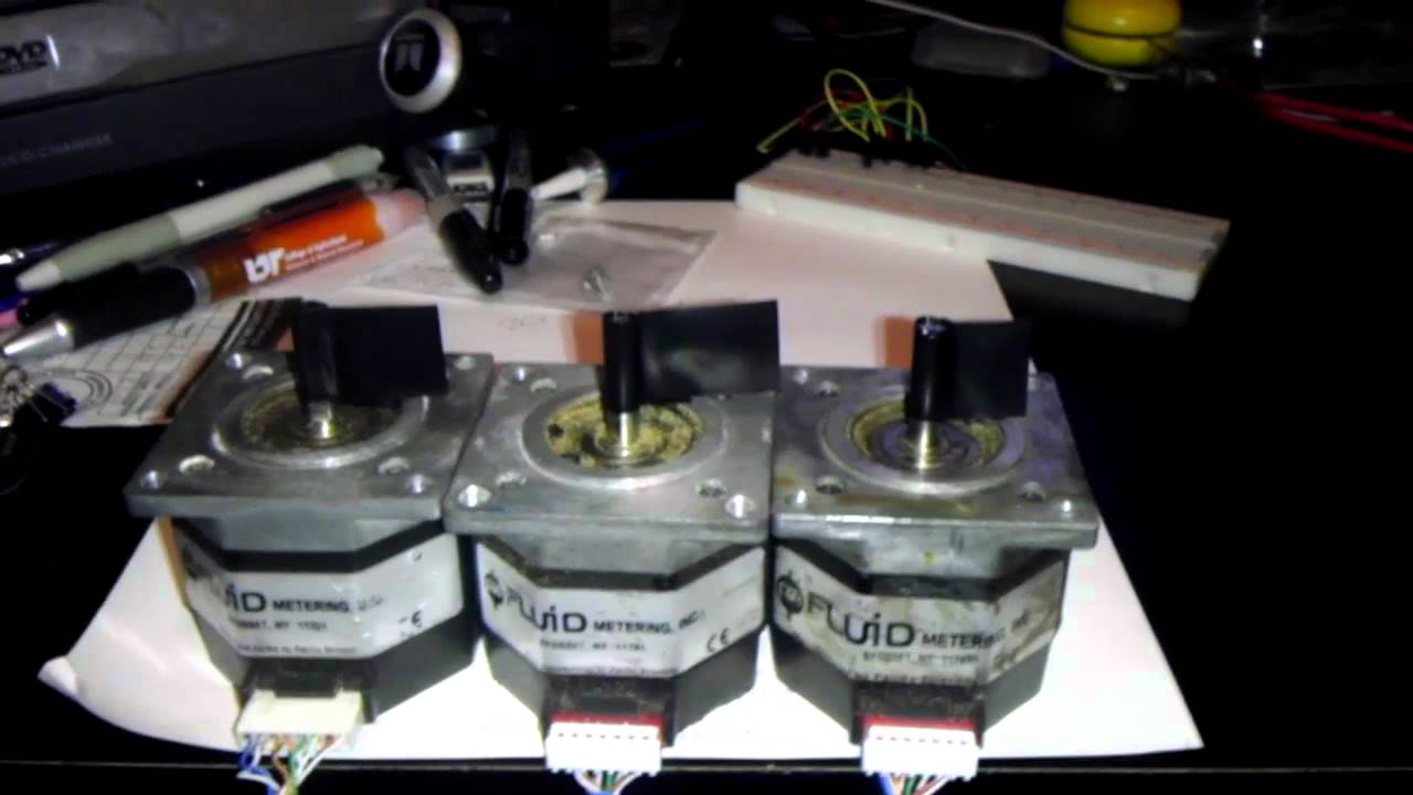 DIY stepper motors run with arduino using grbl - YouTube