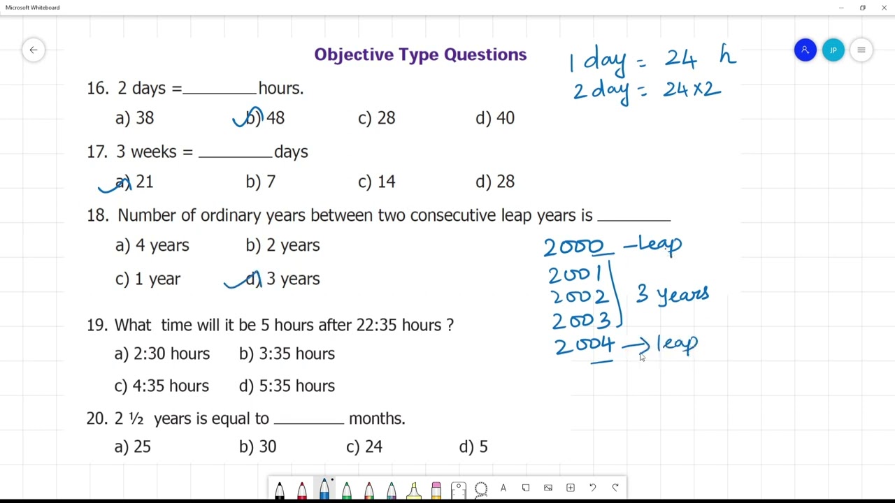 6 TN Maths Term II  2 MEASUREMENTS  Exercise 2.2  Objective Type Questions