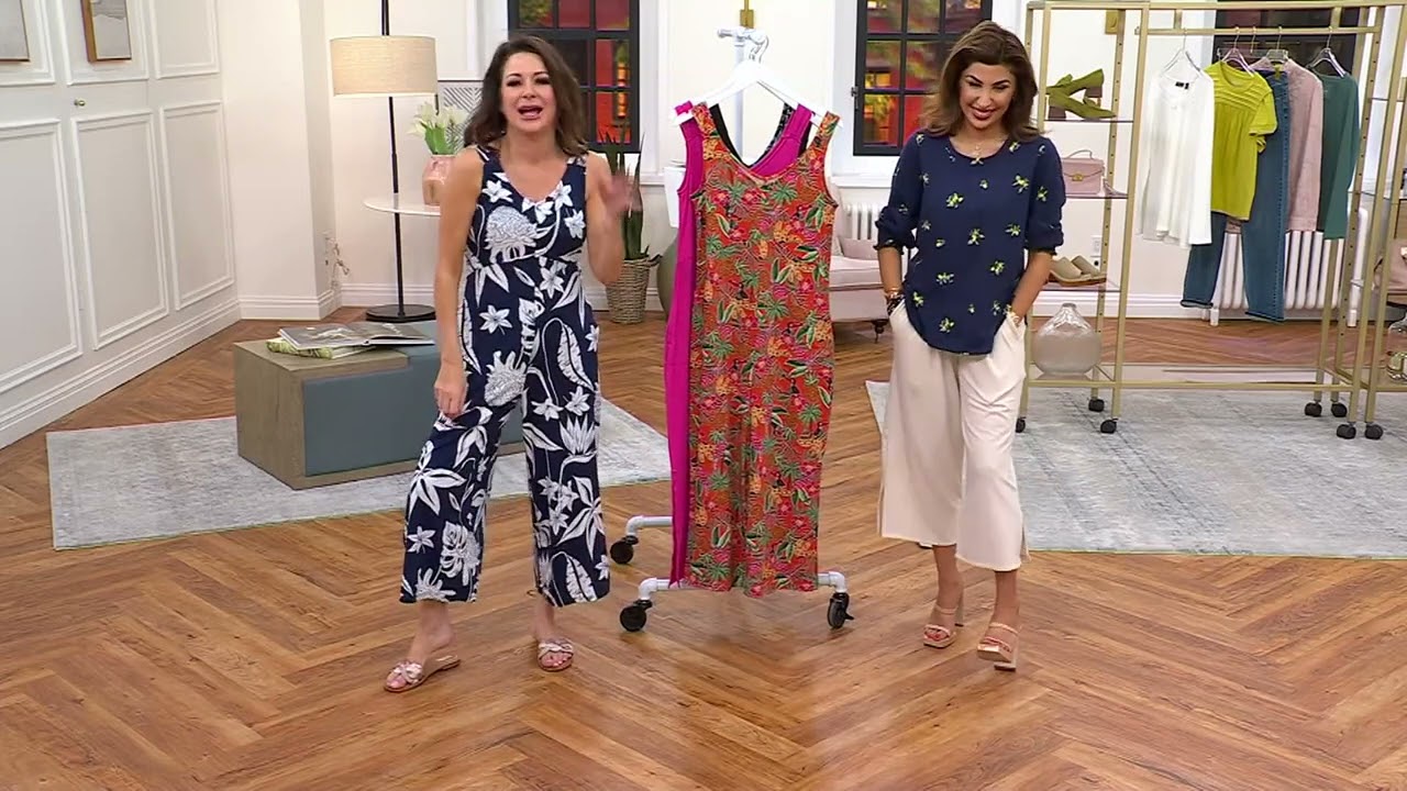 Cuddl Duds Flexwear V-Neck Jumpsuit - QVC.com