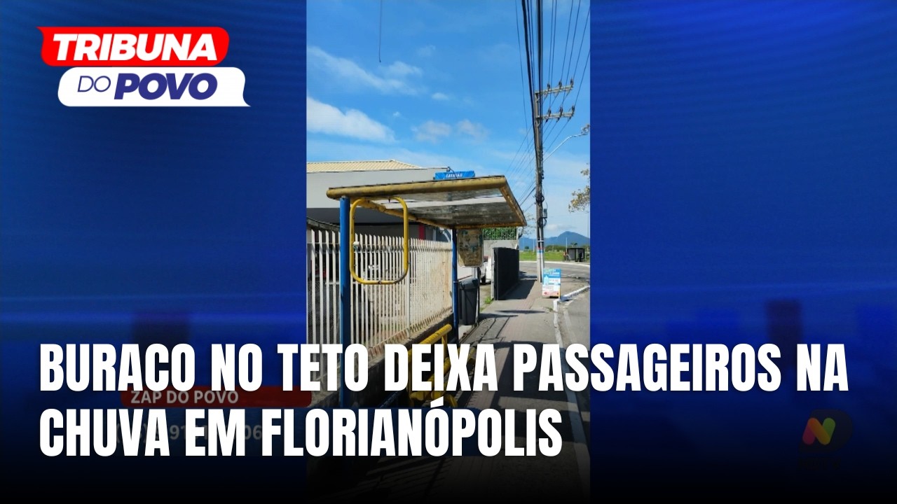 Passageiros enfrentam transtornos com ponto de ônibus danificado na Costeira
