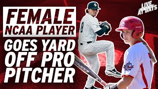 MARIKA LYSZCZYK GOES YARD OFF PRO PLAYER | Live AtBats