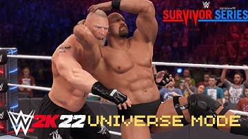 WWE SURVIVOR SERIES 2022 - WWE 2K22 UNIVERSE MODE & CUSTOM STORY - WORLD WALKER ENTERTAINMENT