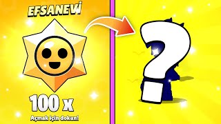 100 Efsanevi̇ Starr Hedi̇yesi̇ Açtim Efsanevi̇ Karakter - Brawl Stars