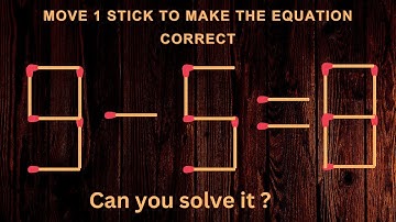 Fix the equation by moving 1 stick #matchstick #matches #mindtest #mathpuzzle #math #mathtricks