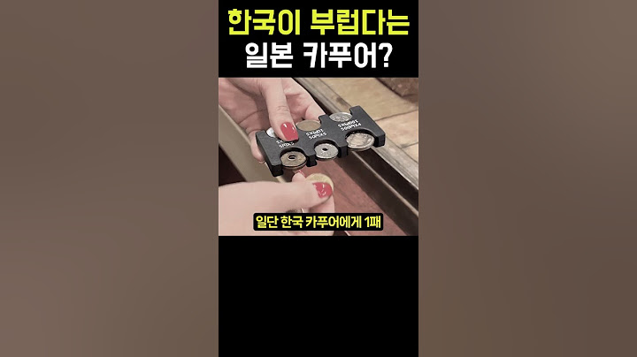 일본인이 한국에서 느끼는 미묘한 차이점(카푸어 버전)