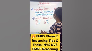 🔥 EMRS Phase 2: Reasoning Tips & Tricks! NVS KVS EMRS Reasoning