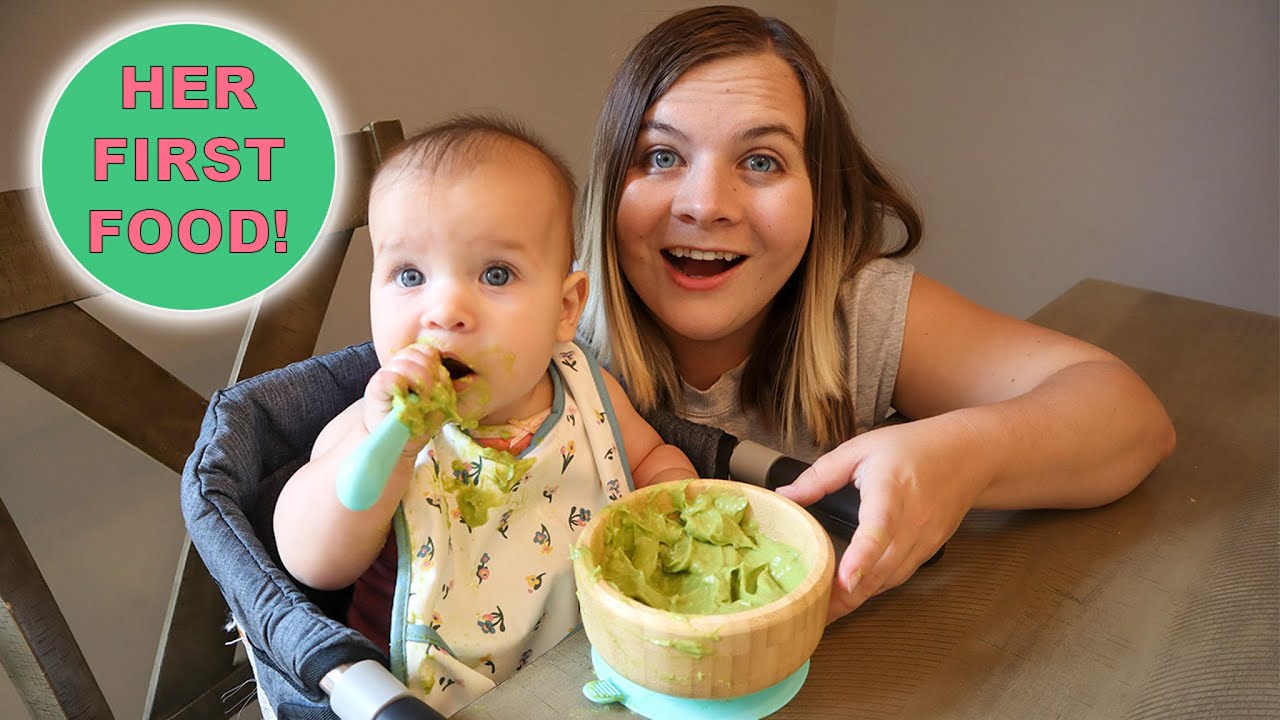 Her First Food! 6 Months Old!