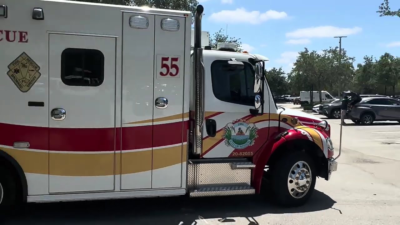 City of Weston Engine 67 and Rescue 55 Clearing Weston Regional Park, Weston Florida.
