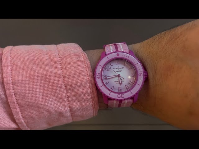 Unboxing Blancpain X Swatch Scuba Fifty Fathoms Pink Ocean