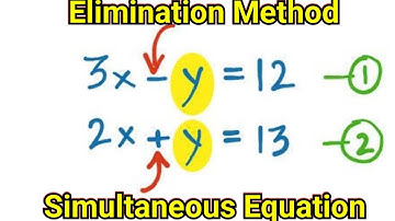 Simultaneous Equation Made Simple (Elimination Method)
