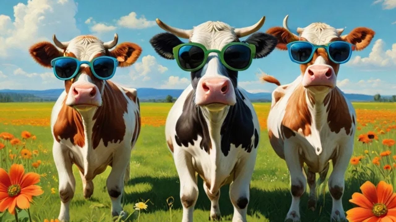 FUNNY COW DANCE 90 │ Big Cow & Animal Song 🐄 Laugh & Play!