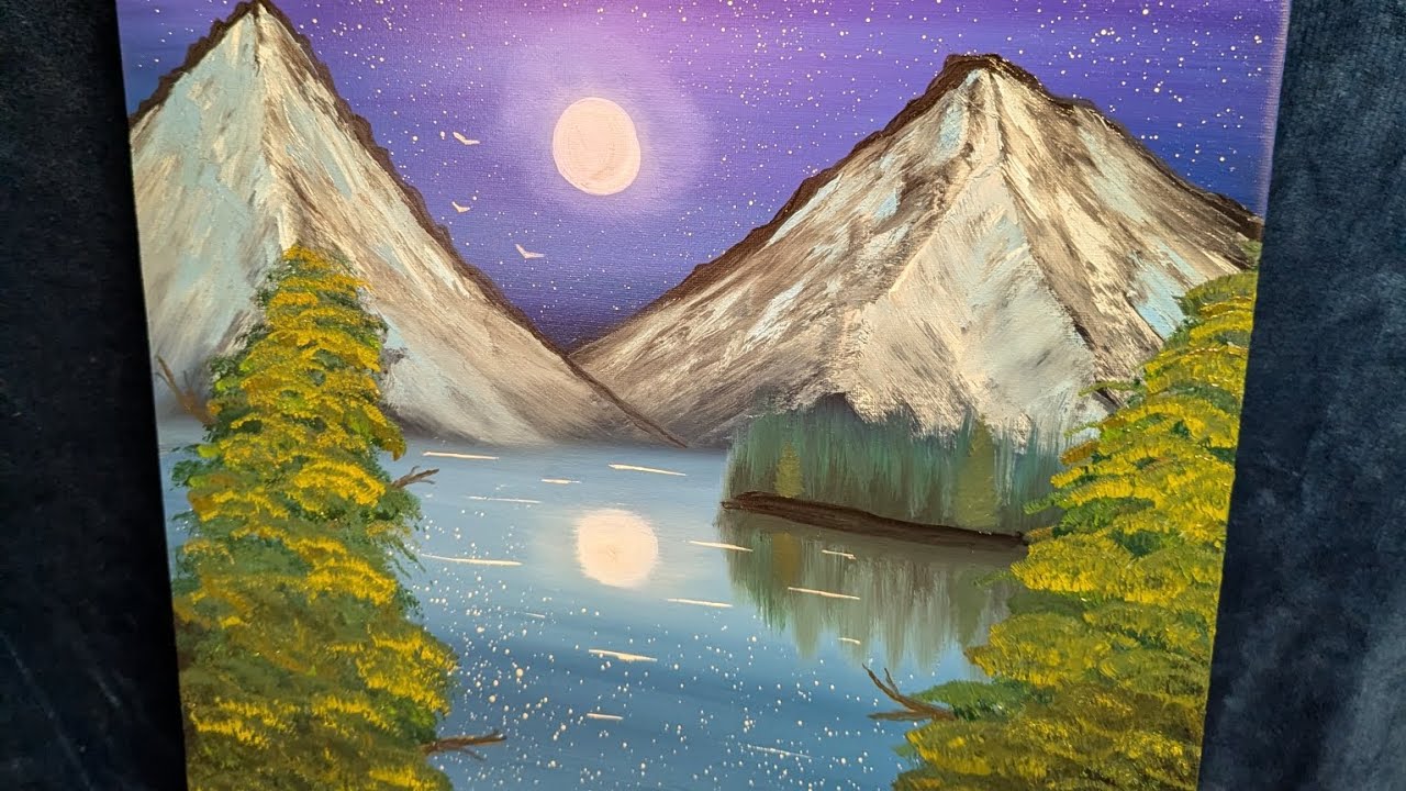 Learn To Paint This Picture Named "In The Mountains At Midnight" 
