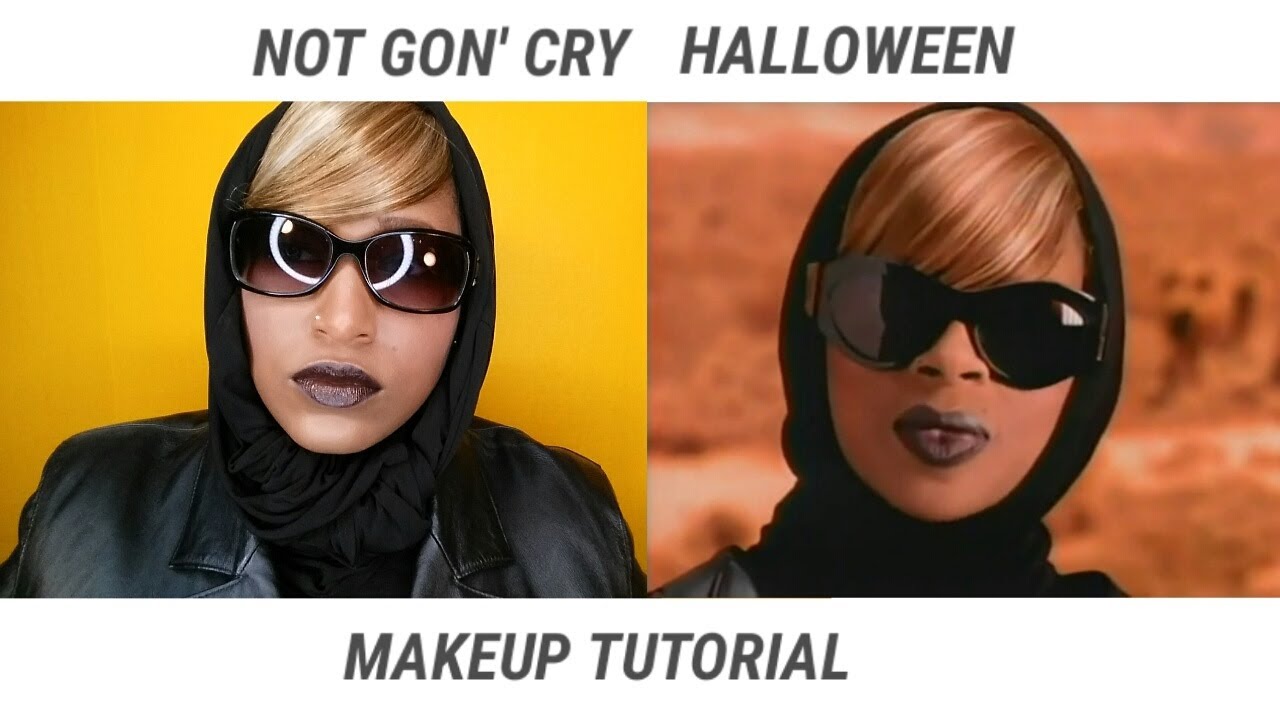 Diy Mary J Blige Costume Not Gon Cry Makeup Tutorial Youtube