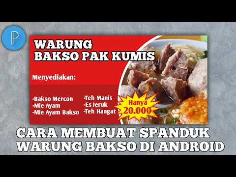 Tutorial Pixellab Membuat Spanduk Warung Bakso  YouTube