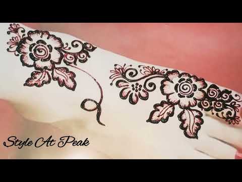 easy Arabic feet henna design||  girlish leg mehndi design|| Style At Peak