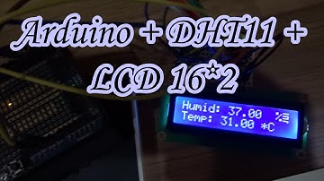 Temperature and humidity sensor| Arduino | DHT11 | LCD 16*2 | Preview