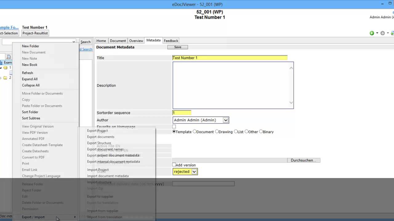 Import Internal Document Metadata in eDoc YouTube