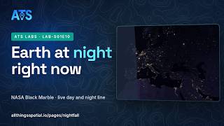 Earth at night map: where it is dark right now, from NASA city lights screenshot 2