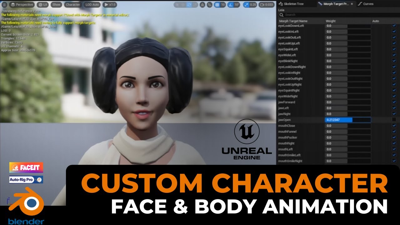 Custom character face & body animation | Unreal Engine 5