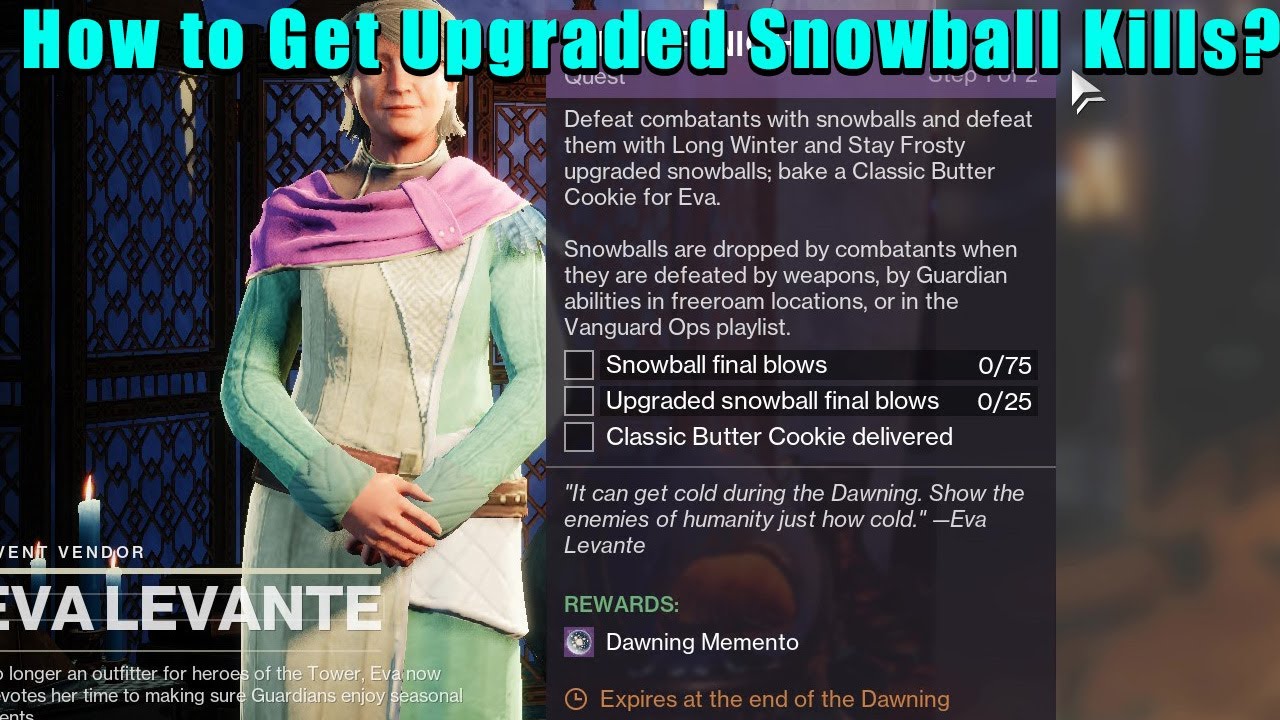 How to get Upgraded Snowball Kills? - Destiny 2