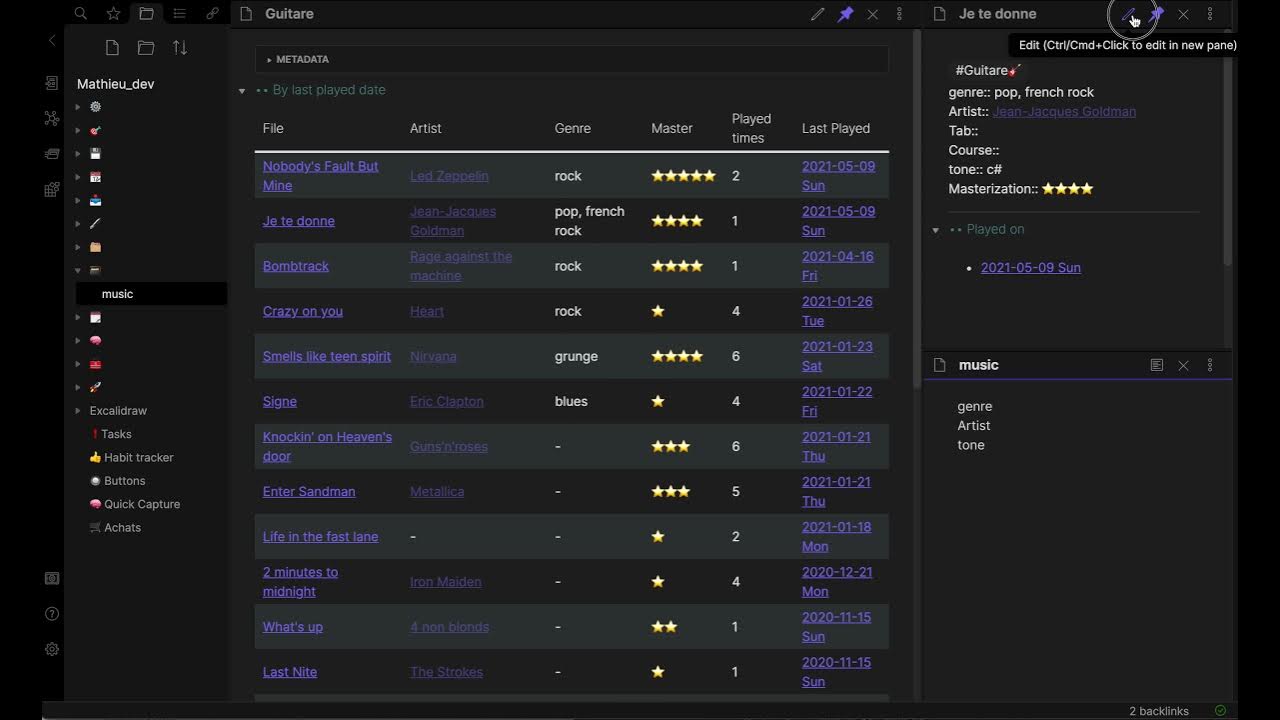 Obsidian - Supercharged Links - 14 Categorize which field for which ...