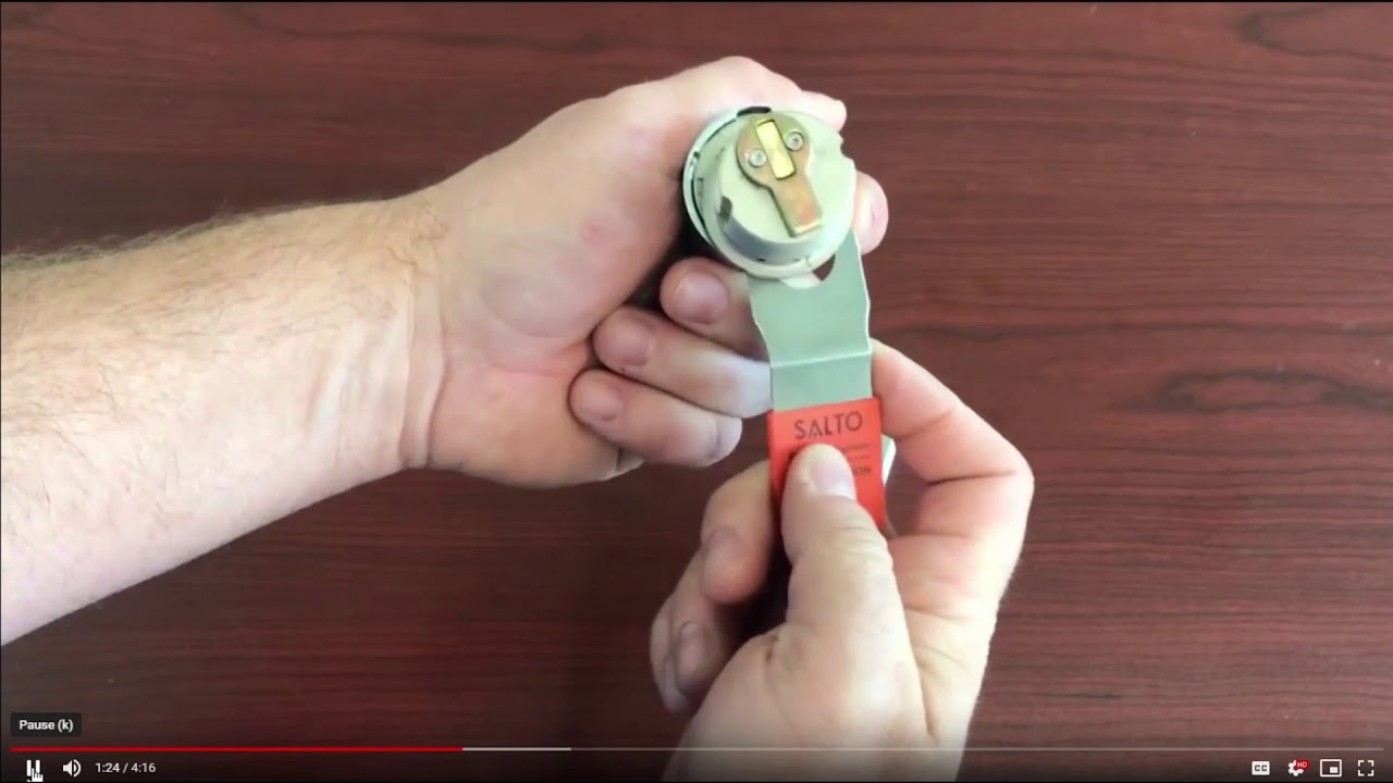 Changing the battery on a SaltoKS Geo Cylinder Lock YouTube