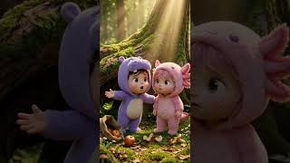 Apple #hippo #axolotl #baby #cute #cuteanimation #aistory