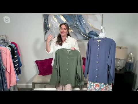 Denim & Co. Naturals Woven Gauze Jacket with Pockets on QVC @QVCtv